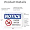 Signmission Under Water Obstacle Sign With Symbol, 14 in W x Rectangle, Vinyl Decal OS-2PACK-NS-D-1014-L-18760 - alternate 2
